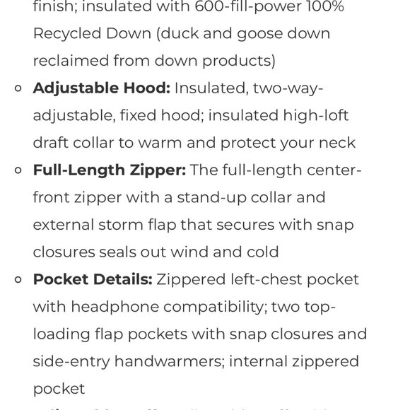 Patagonia Maple Grove Down Parka New Navy Men's Size US XS - Picture 4 of 6